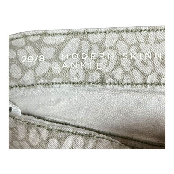 Ann Taylor LOFT Animal Print Modern Skinny Ankle Jeans Zipper 29 8 - Picture 5 of 8